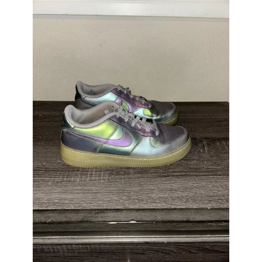 Nike Air Force 1 LV8 GS 'Iridescent Low Top Sneakers Youth Size 7 / Womens 8.5